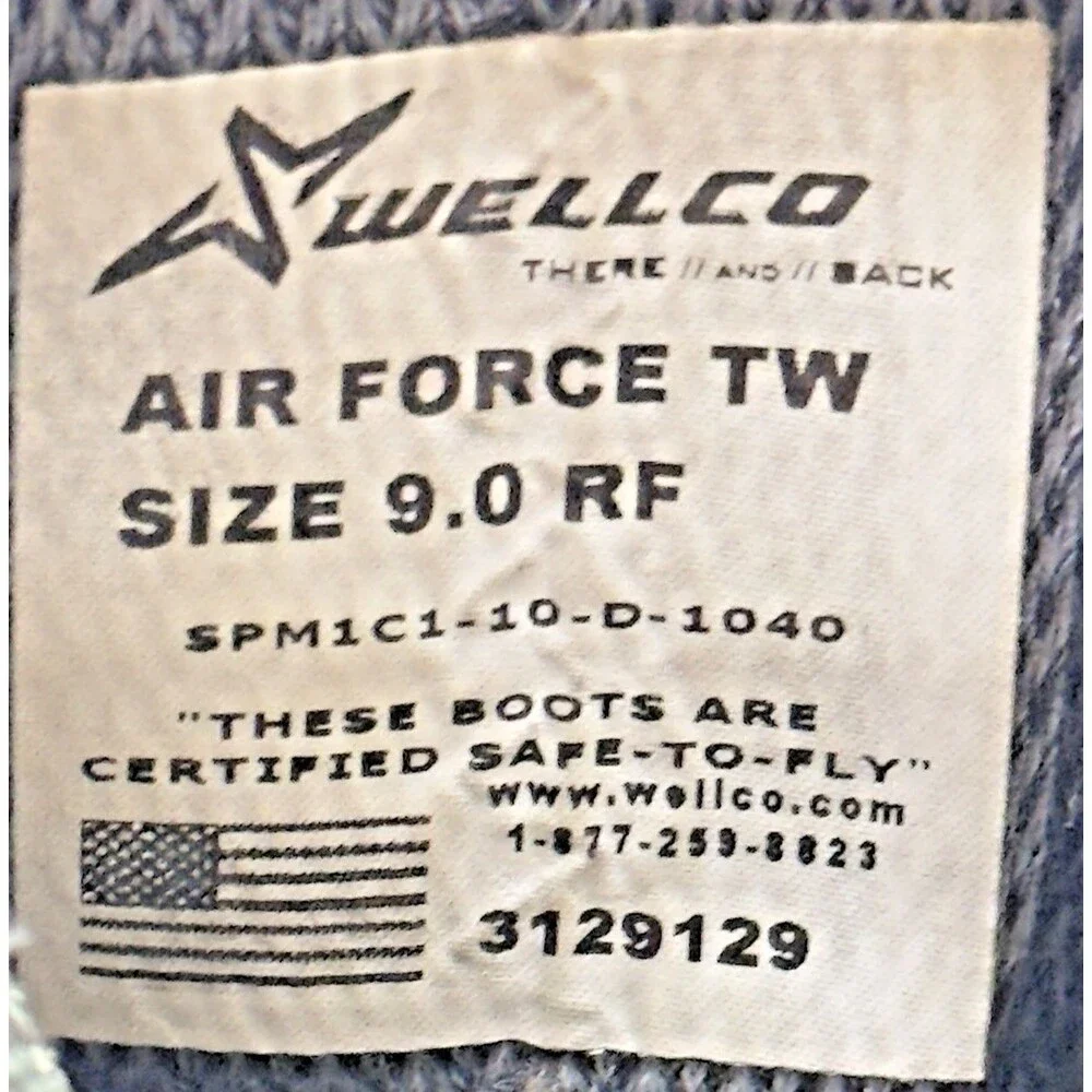 Wellco Air Force TW Sage Green Combat Boot Men's 9 RF Gore-Tex Vibram 3129129